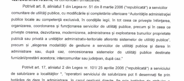 Legal, nu avem niciun operator de salubritate la Tîrgu-Mureș