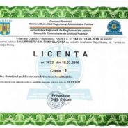 Salubriserv ne arată licența de operare